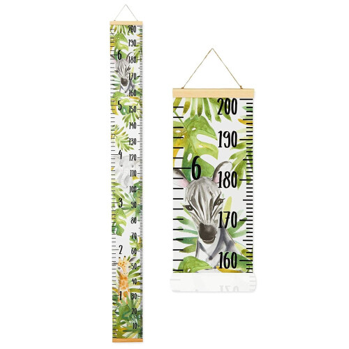 Growth Chart for Kids, Wall Chart in Safari Jungle