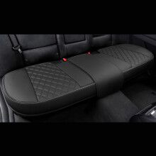 Black Panther PU Leather Rear Bench Car Seat Cover