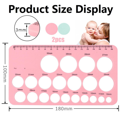 Nipple Ruler,2pcs Essential Flange Sizing Measurem 1