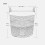 Wickerfield Grey Round Wicker Laundry Basket with 5
