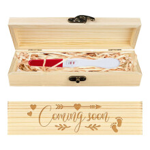 CHGCRAFT Pregnancy Test Keepsake Box with Raffia R