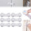 6 PCS Plastic Cupboard Locks for Children Baby Saf 1