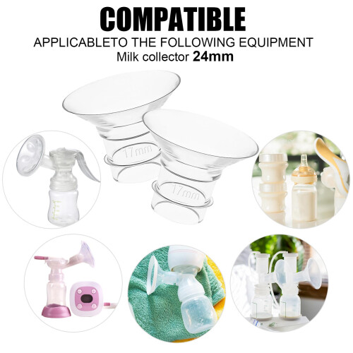 2pcs Flange Inserts, 17mm Silicone Breastpump Flan 2