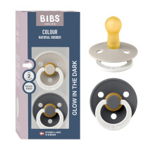 BIBS Colour Night Glow in The Dark Soother 2-Pack,