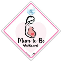 Mum To Be Sign, Bump On Board Sign, Pregnant Lady