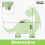 keypak Kids Dinosaur Double Coat Hooks, Door Wall 3