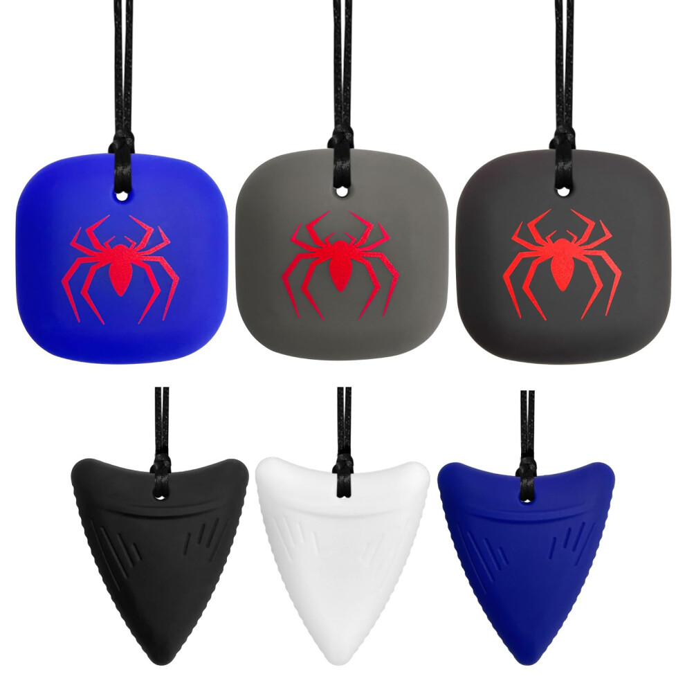 6 Pcs Sensory Chew Necklace, Chewy Toys For Autism Starfa Lab