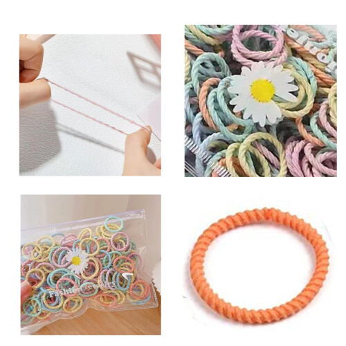 CODKU 100Pcs Elastic Hair Bands, Baby Elastics Hai 2