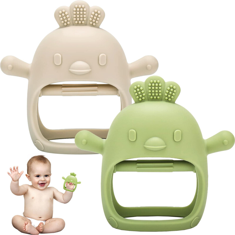 2 Pack Baby Teething Toys, Teething Mitten For Bab Dzpuhuojz