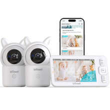 ieGeek Baby Monitor with 2 Cameras 1080P, Night Vs
