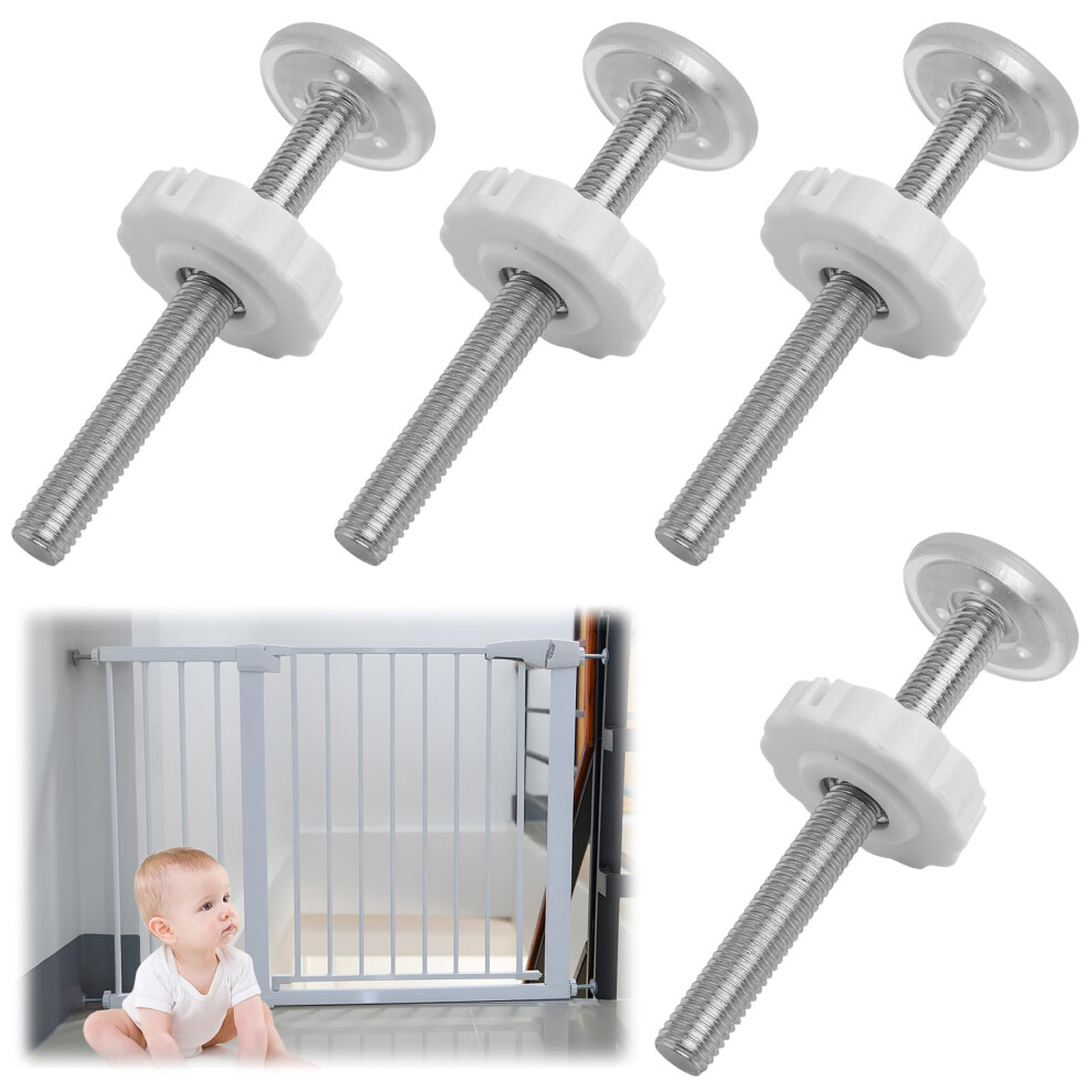 4Pcs Stair Gate Screws M10 Threaded Spindle Rods S Qtmmc