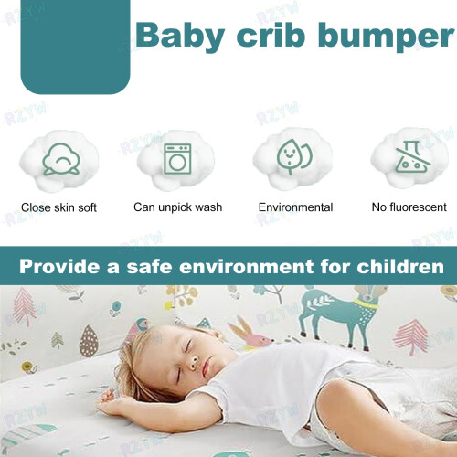 RZYW Headboard Padded Breathable Cot Bumper Bed Ra 1
