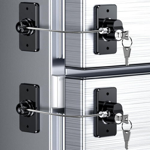 2 Pack Refrigerator Locks with Keys for Kids, Todd