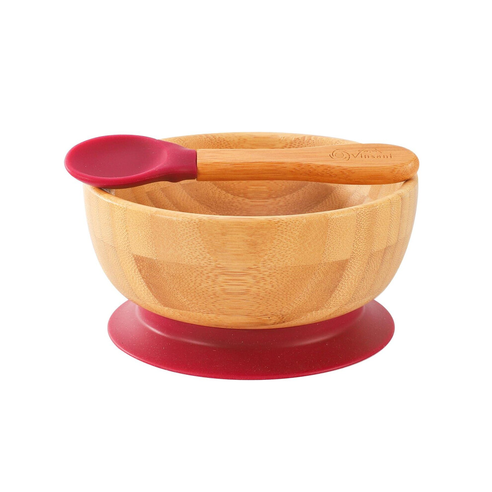 Vinsani Bamboo Bowl And Spoon Set For Baby/Toddler