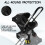 Black Transparent Stroller Rain Cover, Car Seat St 2