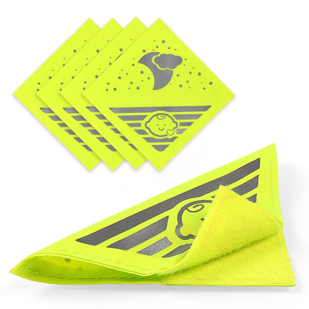 Vicloon Pram Reflectors - 4Pc Universal Safety Ref