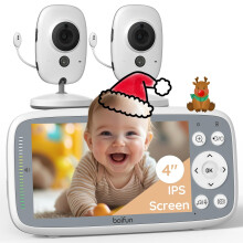 Boifun Video Baby Monitor with 2 Cameras, 720P IPS