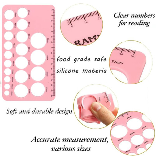 Nipple Ruler,2pcs Essential Flange Sizing Measurem 2