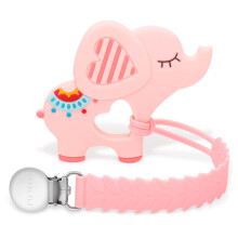 CLDY Teething Toys for Baby, Chew Toys for Autistic Children Elephant Pink, Baby Toys 3+ Months, Sensory Chew Toys, BPA Free Silicone Teether for Tod