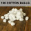 100% Cotton Wool Balls, 100 Pieces, Pure and Super 7