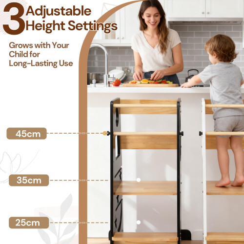 Bonnlo Learning Tower Adjustable Height, Toddler S 1