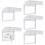 AHAQU 5PCS Plug Socket Covers UK Socket Cover Box for Safety, Proofing Electrical Plug Socket, Switch Protector Cover for Home Safety, 146-Type Doubl 1