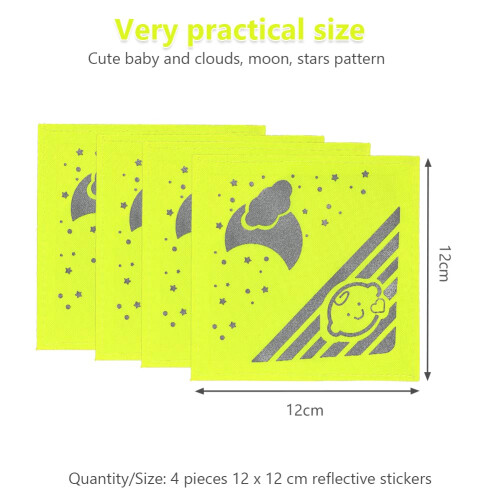 Vicloon Pram Reflectors - 4pc Universal Safety Ref 1