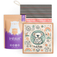 Infatot Crinkle Sheets Teething Toys for Baby 2-P