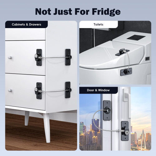 2 Pack Refrigerator Locks with Keys for Kids, Todd 1