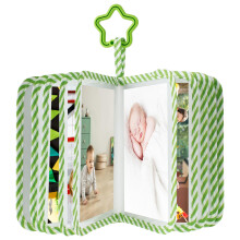 Baby Photo Album Soft Book with Hook Mirror,Baby's First Photo Holds 17 4X6in Photos,Cute Panda Pattern Photos,My First Family Album for Newborn Todd
