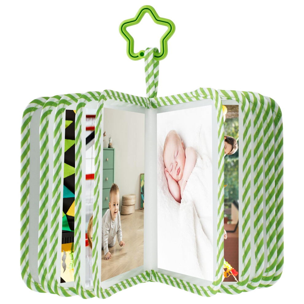Baby Photo Album Soft Book With Hook Mirror,Baby's First Photo Holds 17 4X6in Photos,Cute Panda Pattern Photos,My First Family Album For Newborn Todd Caffney