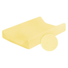 Baby Terry Cover for Changing Mat 80x50 cm for Nappy Changer with Raised Edges (Yellow)