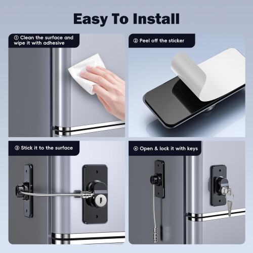 2 Pack Refrigerator Locks with Keys for Kids, Todd 2