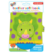 Galt Toys, Teether Soft Book - Dinosaur, Baby Teet