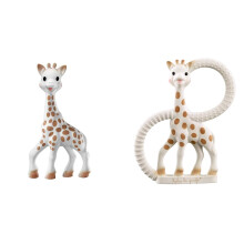 Sophie la girafe Original Teething Toy & Ring, 100% Natural Rubber, Phthalate-Free, Easy to Grip Teether, Suitable for Newborns - Fresh Touch Box