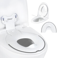 Orzbow Foldable Toddler Toilet Seat, Portable Toilet Training Seats with Urine Barrier, Universal Family Toilet Seat with Suction Cup, Adjustable Len