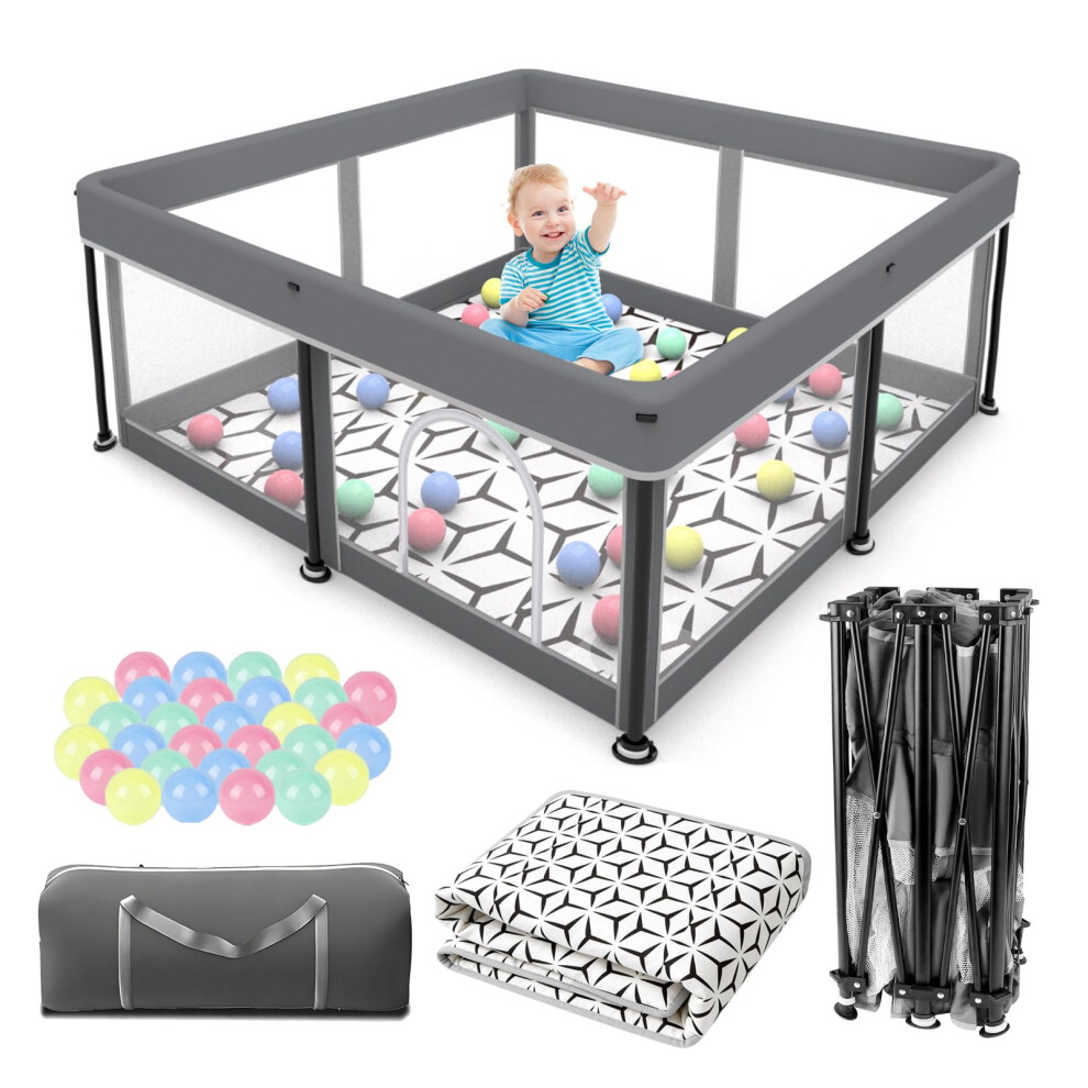 Colpart Foldable Baby Playpen With Mat - Portable, Spaciou