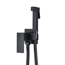HandheldSprayer Wall Mount Cloth Diaper Sprayer Brass Toilet Sprayer Black Hot And Cold