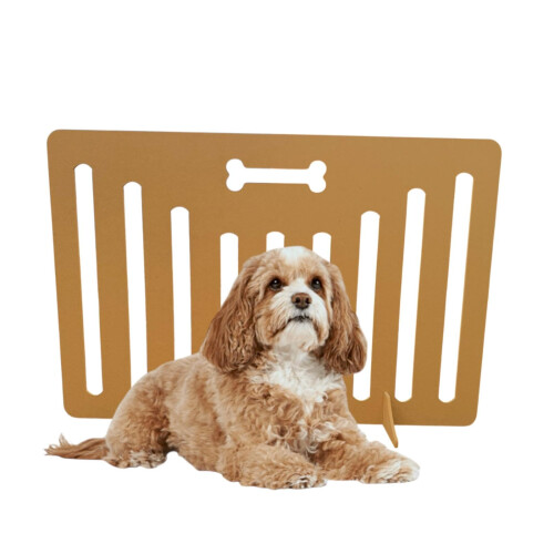 See-Through Dog Bone Wooden Stopper Barrier – No-D 1