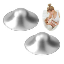 2PCS Silver Nipple Shields 925 Silver Original Cups Breastfeeding Nursing Newborn and Newborn Breastfeeding Essentials Breast Shields Must Haves for