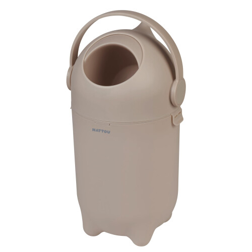 Nattou Dropy Odour-Proof Nappy Bin – Taupe – One-H 1