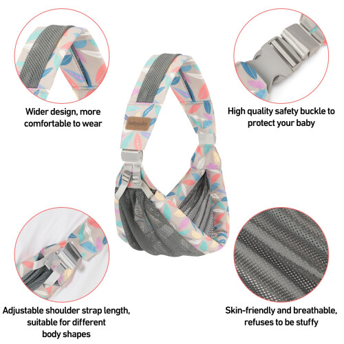 IULONEE Portable Breathable Baby Sling 3D Mesh Fab 2