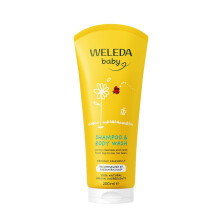 Weleda Baby Shampoo & Body Wash w. Calendula, Sensitive Kids Shampoo & Baby Bath Wash, Baby Face Wash & baby Shower Cream in One, by Weleda Baby Skin