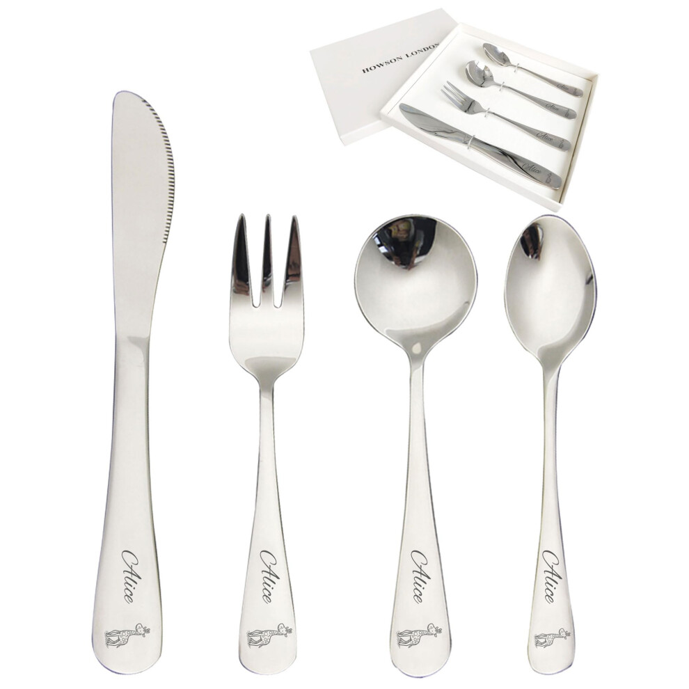 Edsg Personalised Cutlery Set For Children Christening