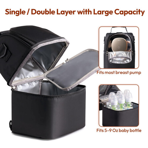 NCVI Breastmilk Cooler Bag with 2 Ice Pack, Breast 2