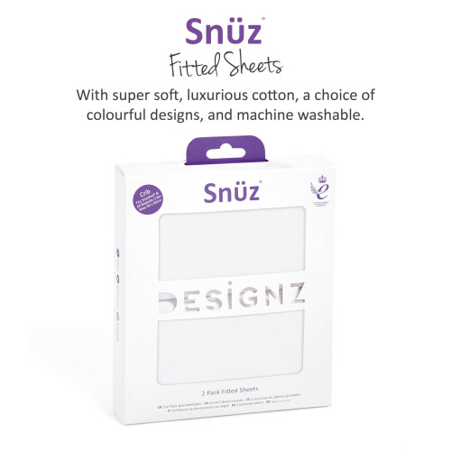 Snuz Bedside Crib Fitted Sheets - Fits All SnuzPod 1
