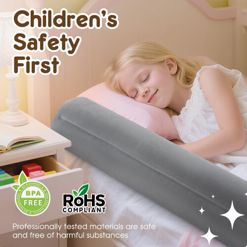 EVINYEP Inflatable Bed Guard, Portable Foldable Be 1
