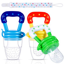 Faburo 4pcs Baby Food Fresh Fruit Feeder Pacifier