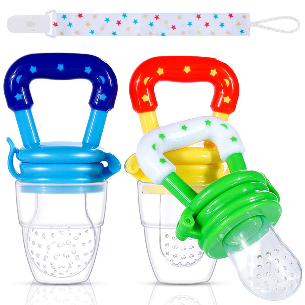 4Pcs Baby Food Fresh Fruit Feeder Pacifier Faburo