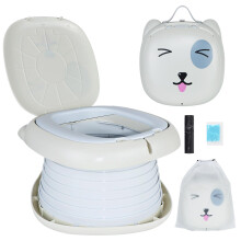 Yeelua Travel Potty for Toddlers, Foldable Portable Potty for Toddlers, Potty Training Toilet Seat with 45pcs Potty Bags Included for Baby Boys Girls